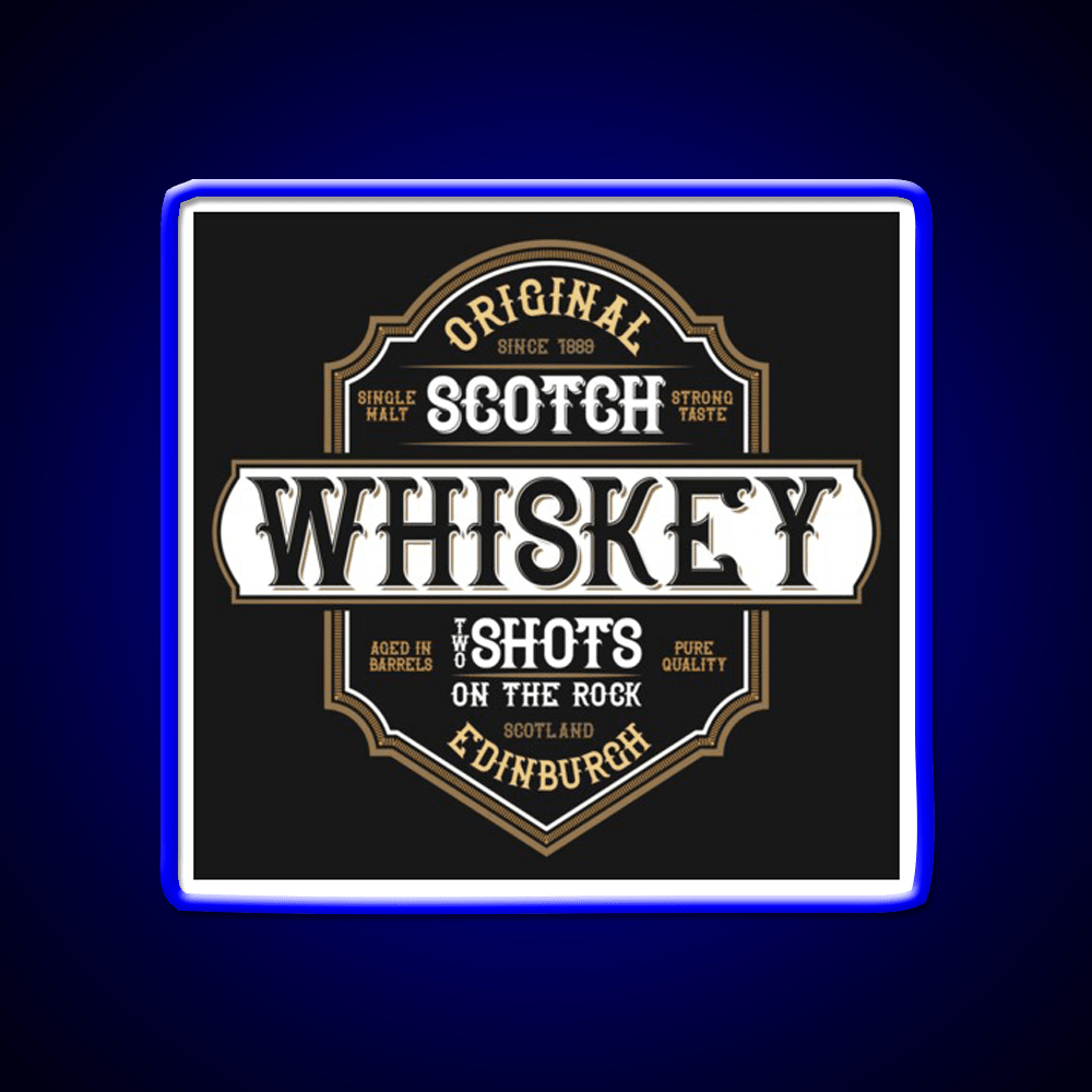 Scotch Whiskey From Edinburgh Scotland Whiskey Drink Bar Led Neon Sign Rgb Color - Shineneon