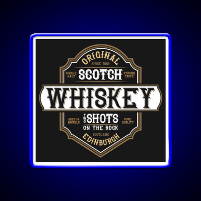 Scotch Whiskey From Edinburgh Scotland Whiskey Drink Bar Led Neon Sign Rgb Color - Shineneon