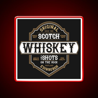 Scotch Whiskey From Edinburgh Scotland Whiskey Drink Bar Led Neon Sign Rgb Color - Shineneon