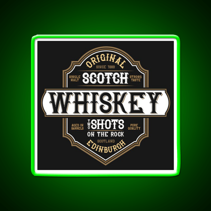 Scotch Whiskey From Edinburgh Scotland Whiskey Drink Bar Led Neon Sign Rgb Color - Shineneon