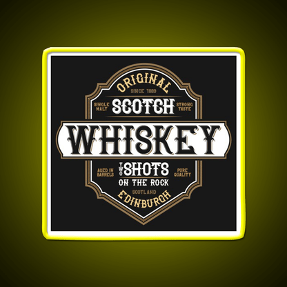 Scotch Whiskey From Edinburgh Scotland Whiskey Drink Bar Led Neon Sign Rgb Color - Shineneon
