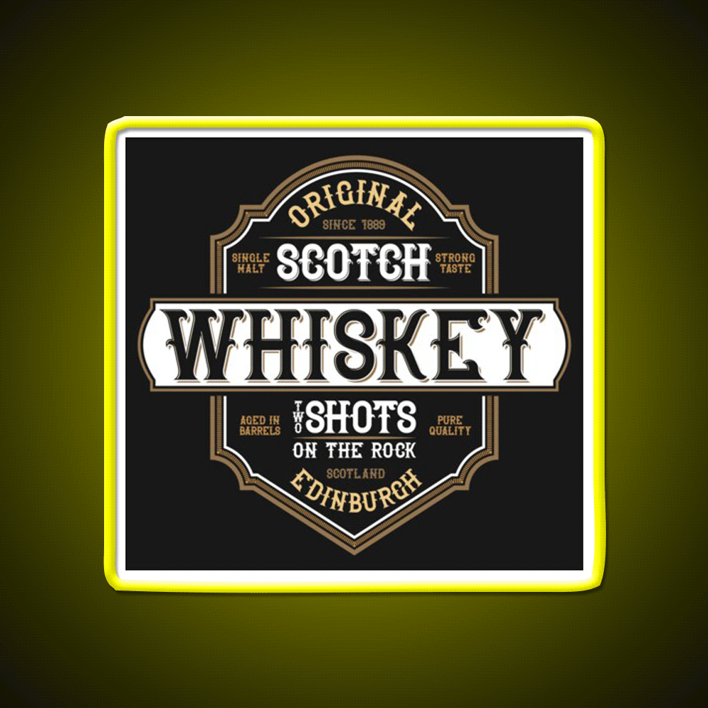Scotch Whiskey From Edinburgh Scotland Whiskey Drink Bar Led Neon Sign Rgb Color