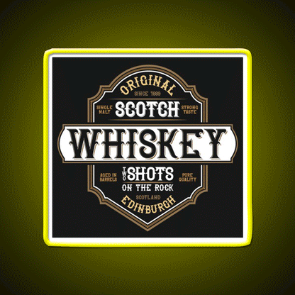Scotch Whiskey From Edinburgh Scotland Whiskey Drink Bar Led Neon Sign Rgb Color