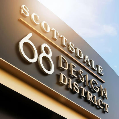 Scottsdale 68 Design District 3D Backlit Letters Business Metal Led Sign