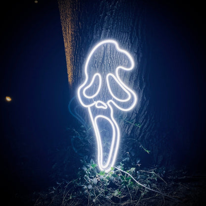 Scream Face Ghost Halloween Led Neon Sign | Shineneon