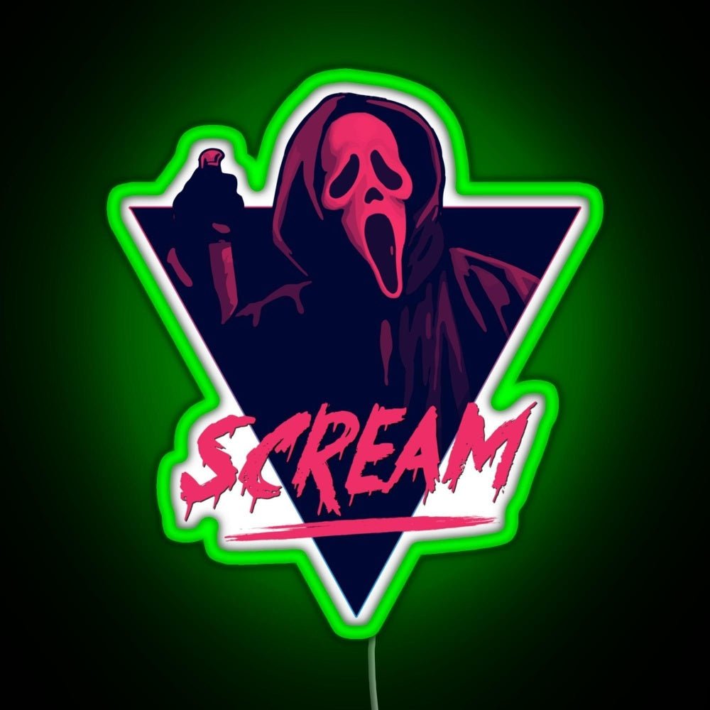 Scream Movie 80s Design Rgb Led Neon Sign Pop Wall Art - Shineneon