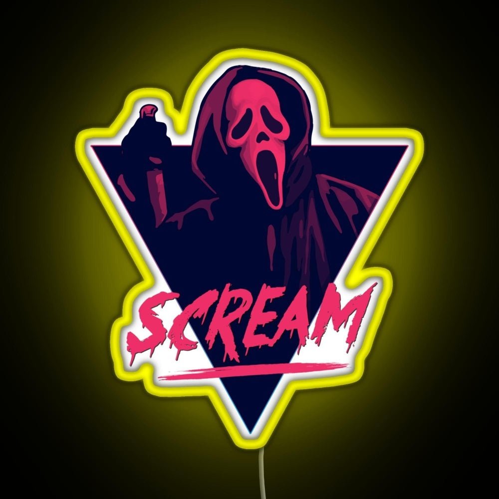 Scream Movie 80s Design Rgb Led Neon Sign Pop Wall Art - Shineneon