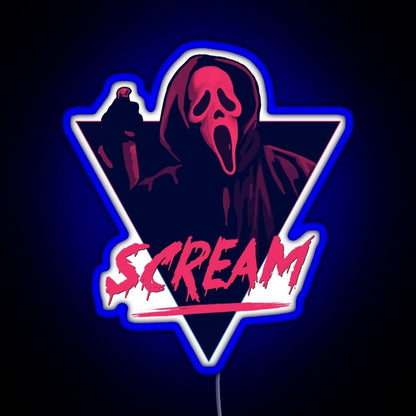 Scream Movie 80s Design Rgb Led Neon Sign Pop Wall Art - Shineneon