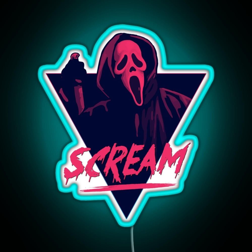 Scream Movie 80s Design Rgb Led Neon Sign Pop Wall Art - Shineneon