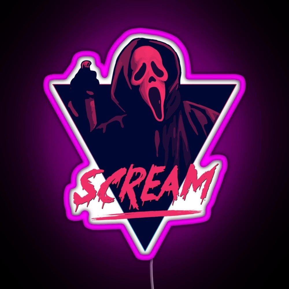 Scream Movie 80s Design Rgb Led Neon Sign Pop Wall Art - Shineneon
