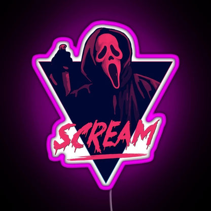 Scream Movie 80s Design Rgb Led Neon Sign Pop Wall Art - Shineneon