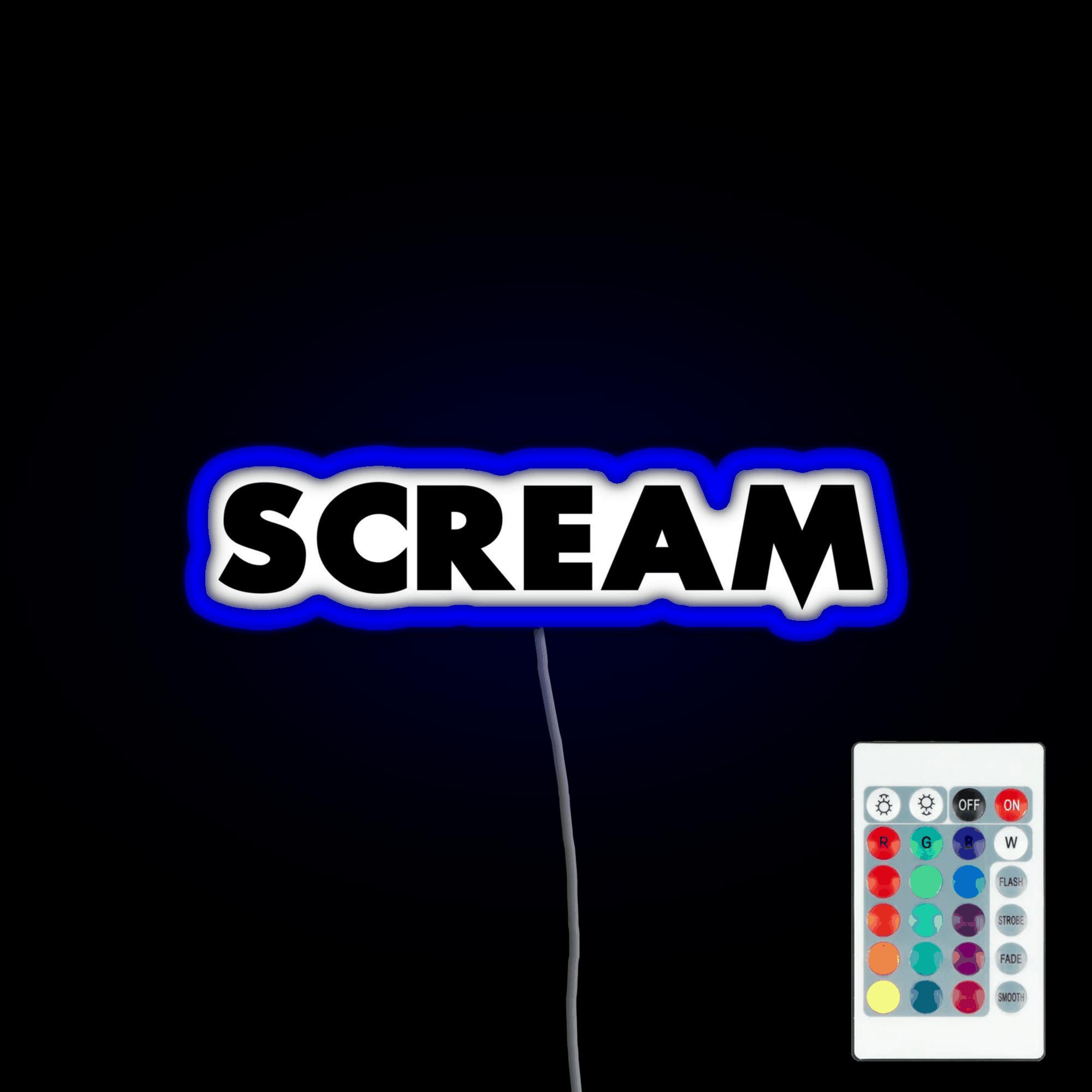Scream Rgb Led Neon Sign Pop Wall Art