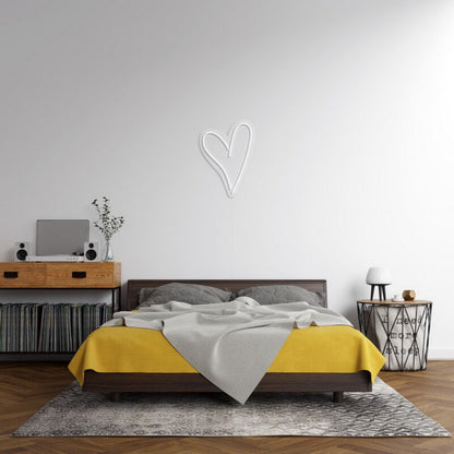 Script Heart Neon Sign For Romantic And Loving Spaces | Shineneon