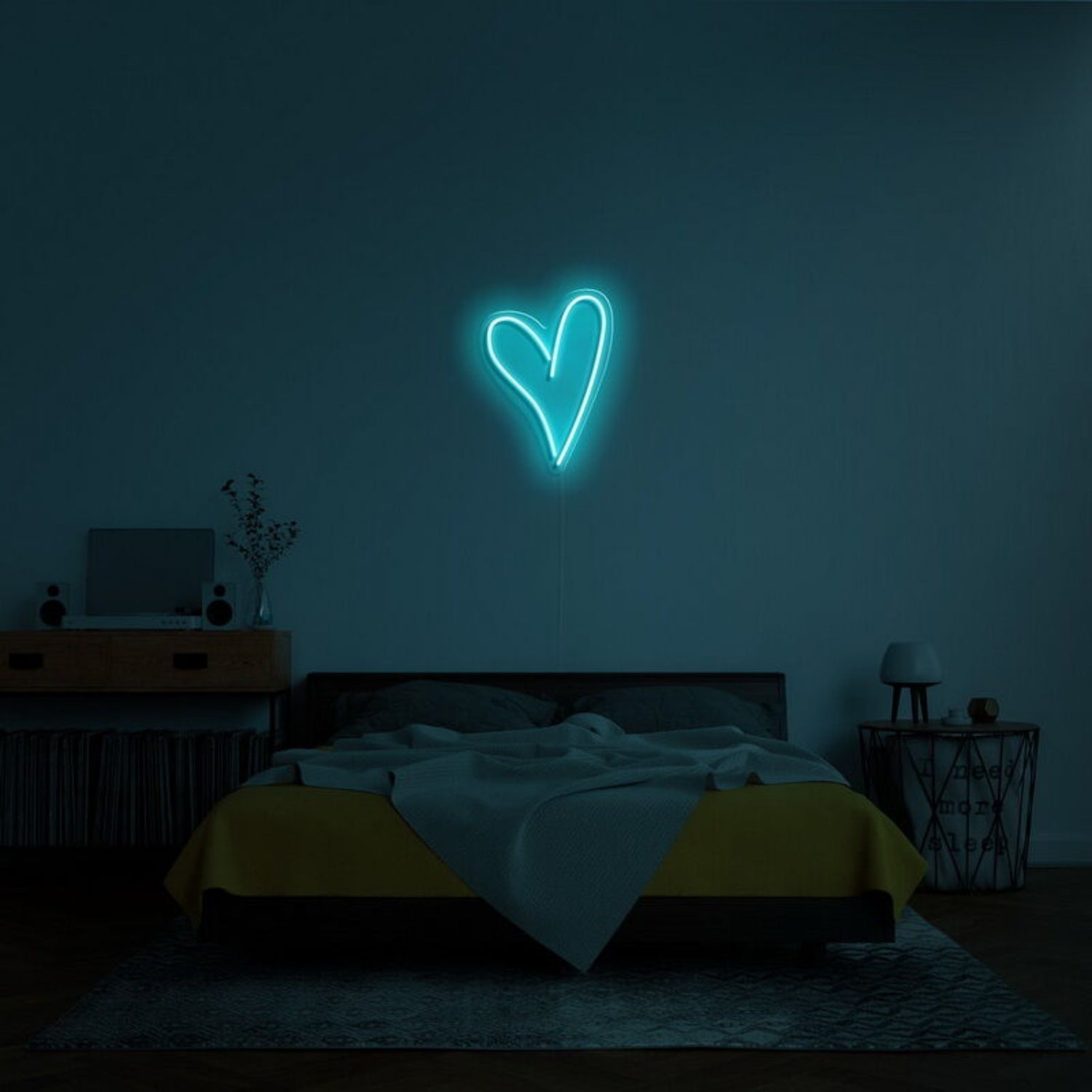 Script Heart Neon Sign For Romantic And Loving Spaces | Shineneon