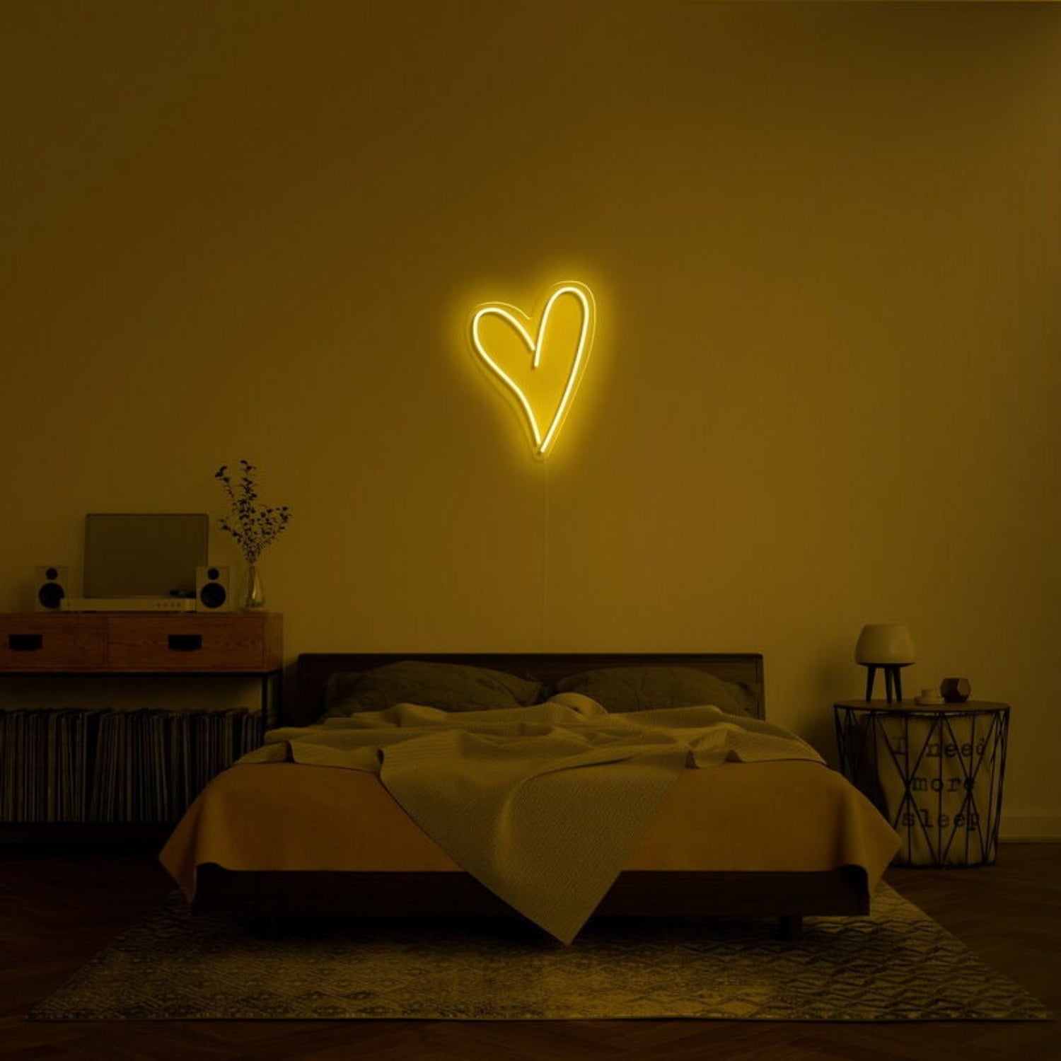 Script Heart Neon Sign For Romantic And Loving Spaces | Shineneon