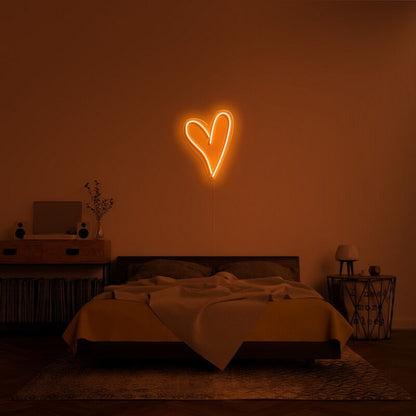 Script Heart Neon Sign For Romantic And Loving Spaces | Shineneon