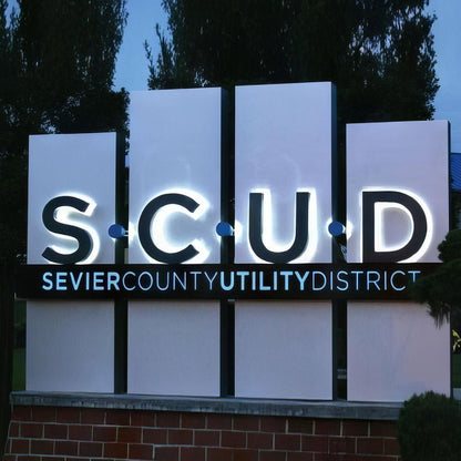 Scud 3D Backlit Letters Business Metal Led Sign - Shineneon