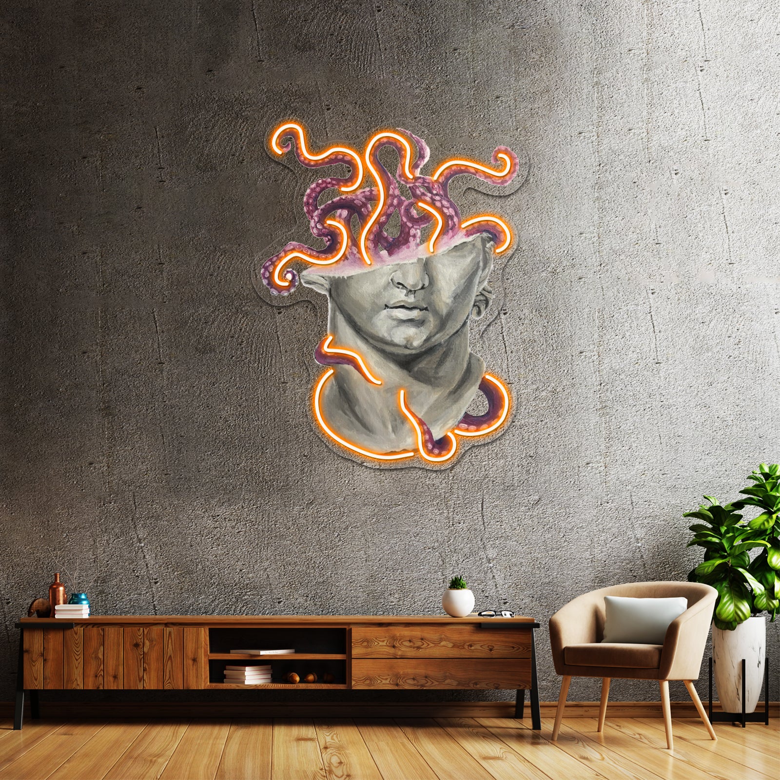Sculpture With Tentacles Wall Artwork Neon Signs | Shineneon