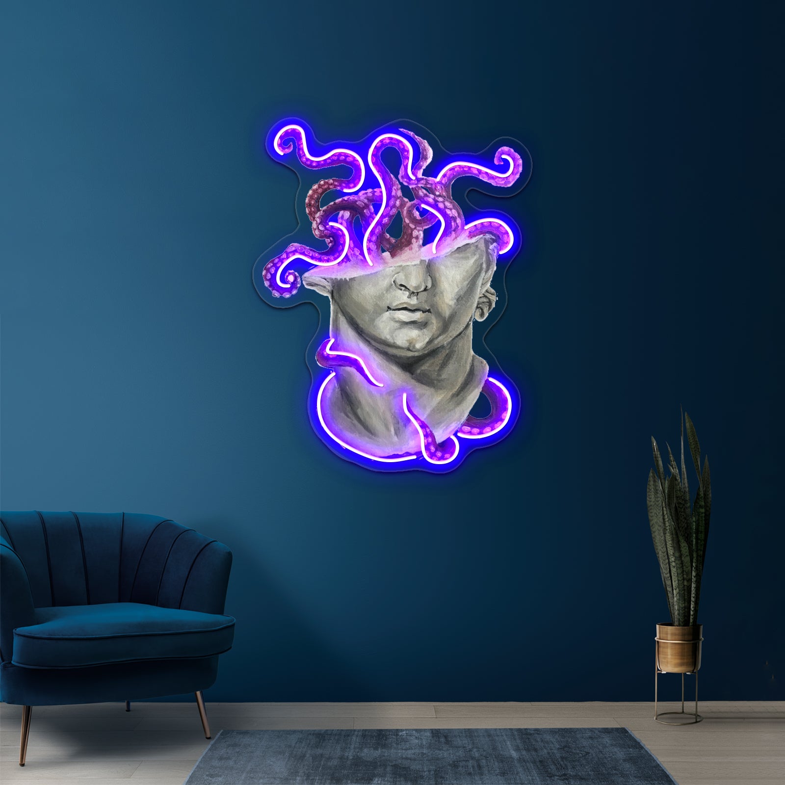 Sculpture With Tentacles Wall Artwork Neon Signs | Shineneon
