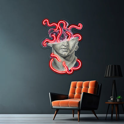 Sculpture With Tentacles Wall Artwork Neon Signs