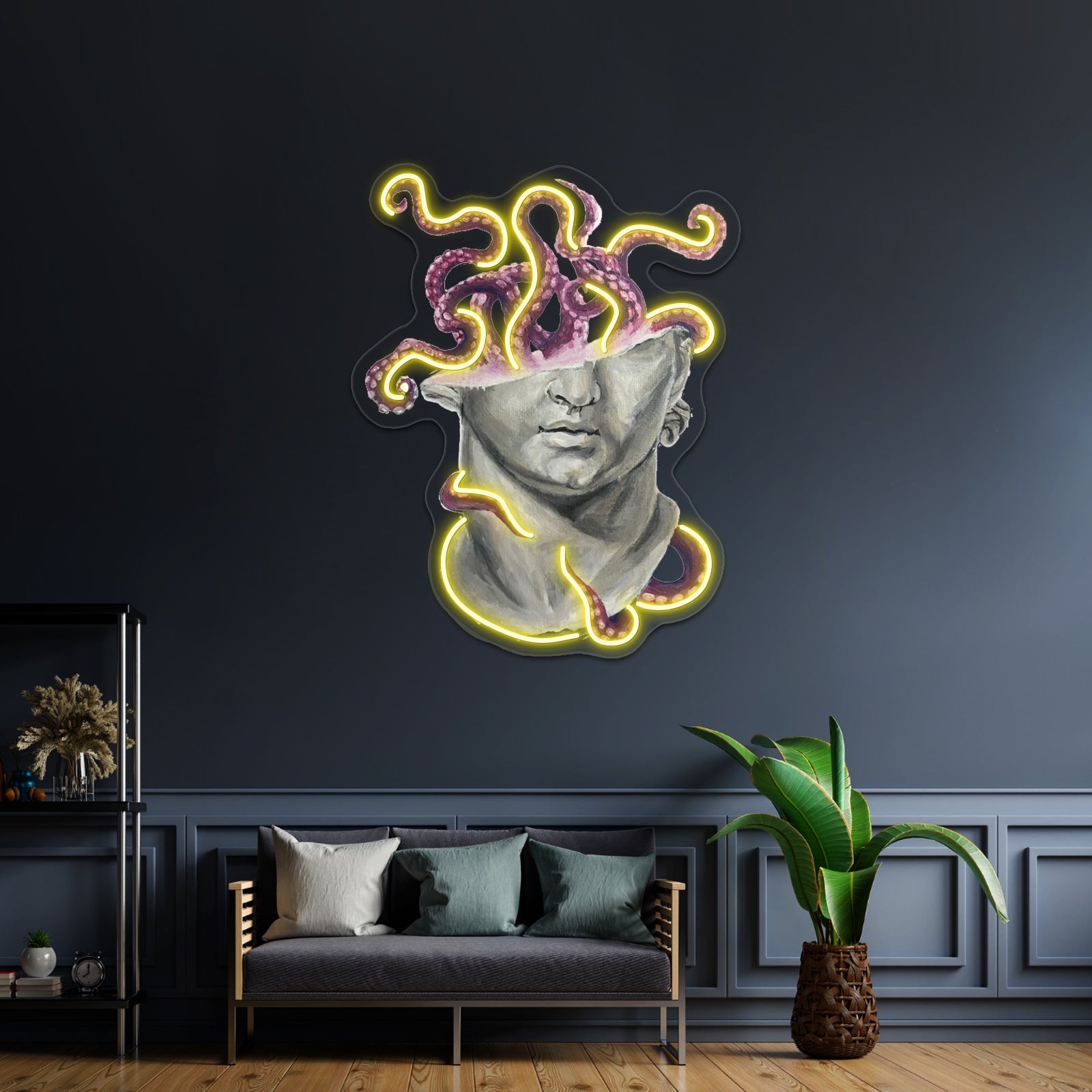 Sculpture With Tentacles Wall Artwork Neon Signs | Shineneon
