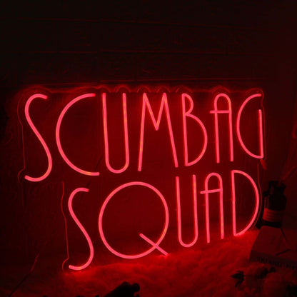 Scumbag Squad Red Led Neon Sign | Shineneon