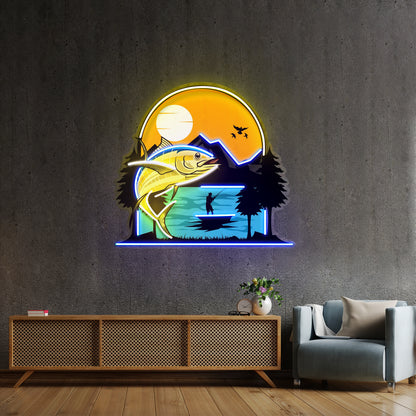 Sea And Fish Paintings Led Neon Sign Light Custom Led Signs