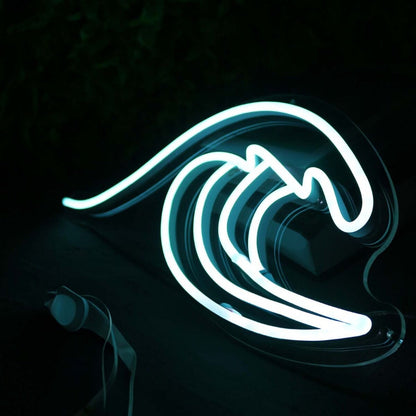 Sea Waves White Led Neon Sign - Shineneon