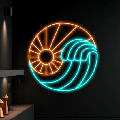 Sea With The Sun Led Sign Summer Beach Lover Neon Light | Shineneon