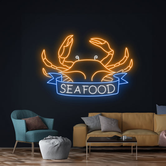 Seafood Crab Neon Sign