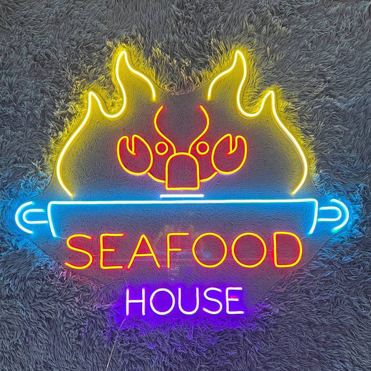 Seafood Led Sign Wall Decor