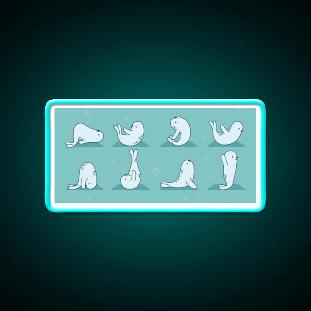 Seal Yoga Led Neon Sign For Wellness Space Rgb Color