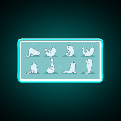 Seal Yoga Led Neon Sign For Wellness Space Rgb Color