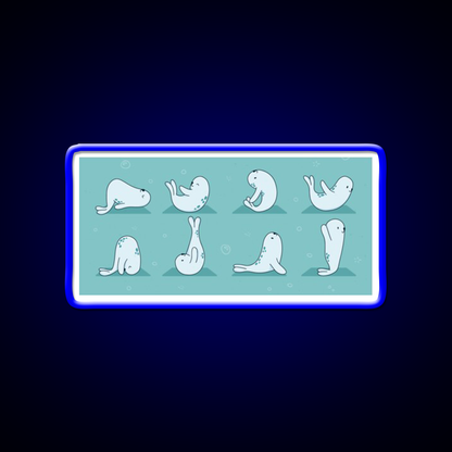 Seal Yoga Led Neon Sign For Wellness Space Rgb Color