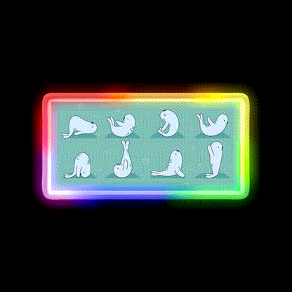 Seal Yoga Led Neon Sign For Wellness Space Rgb Color