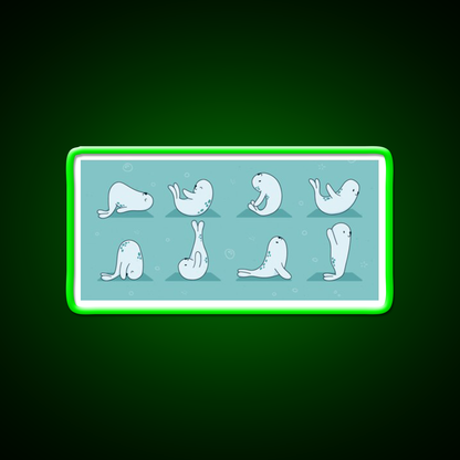 Seal Yoga Led Neon Sign For Wellness Space Rgb Color