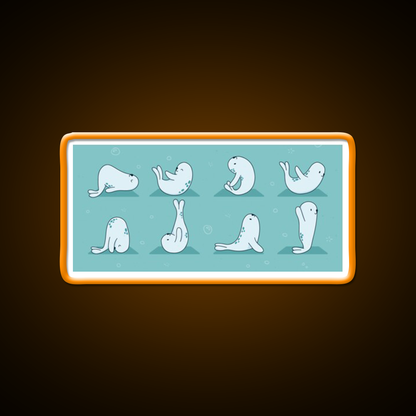 Seal Yoga Led Neon Sign For Wellness Space Rgb Color