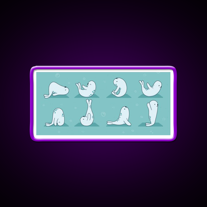 Seal Yoga Led Neon Sign For Wellness Space Rgb Color