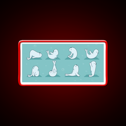 Seal Yoga Led Neon Sign For Wellness Space Rgb Color