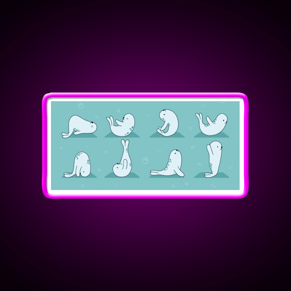 Seal Yoga Led Neon Sign For Wellness Space Rgb Color - Shineneon