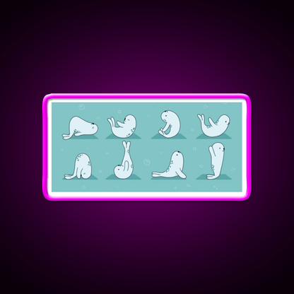 Seal Yoga Led Neon Sign For Wellness Space Rgb Color - Shineneon