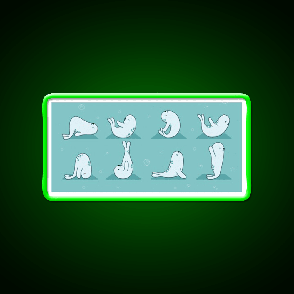 Seal Yoga Led Neon Sign For Wellness Space Rgb Color - Shineneon