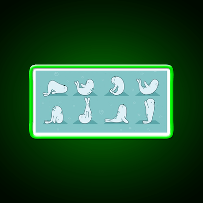Seal Yoga Led Neon Sign For Wellness Space Rgb Color - Shineneon