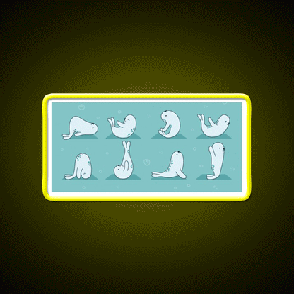 Seal Yoga Led Neon Sign For Wellness Space Rgb Color