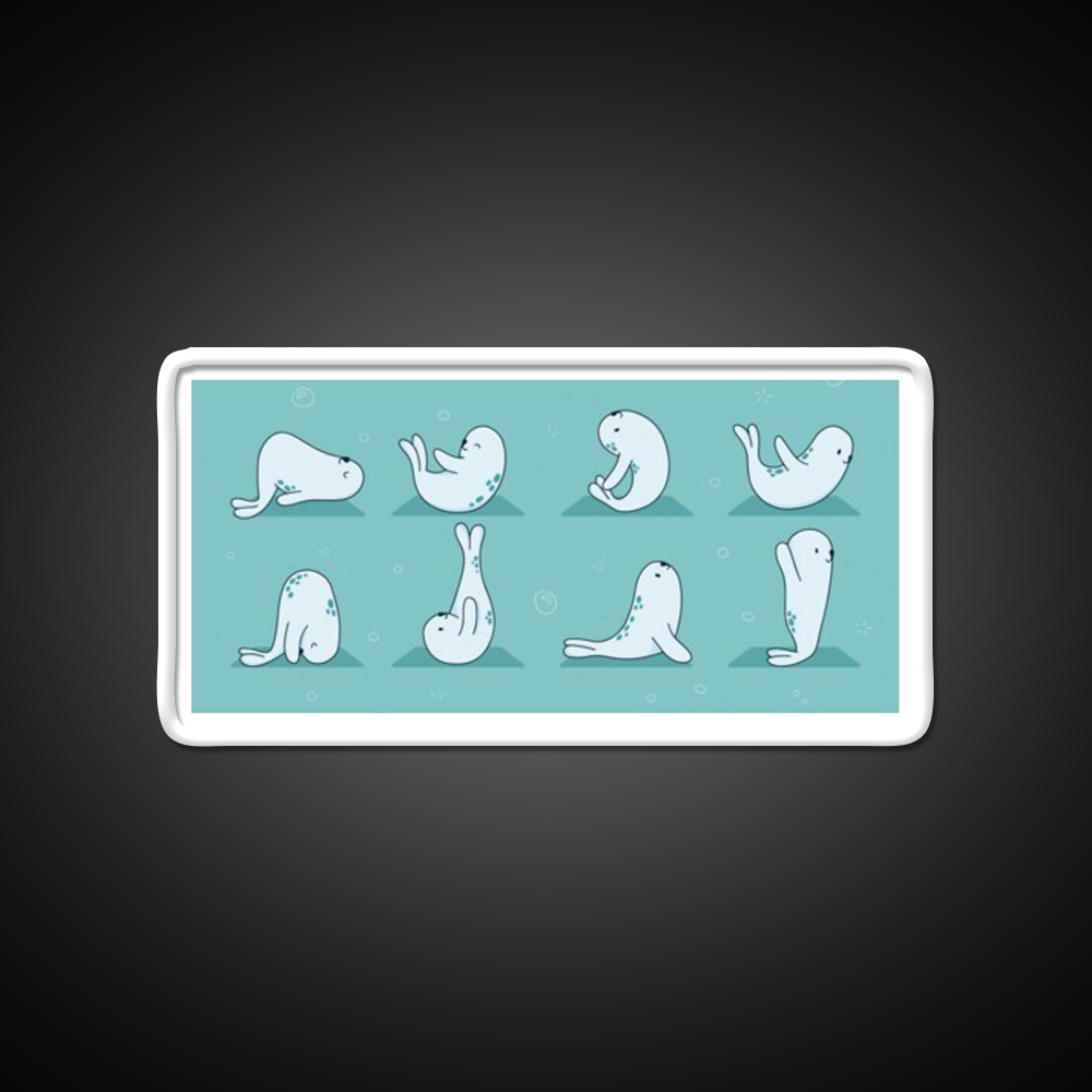 Seal Yoga Led Neon Sign For Wellness Space Rgb Color