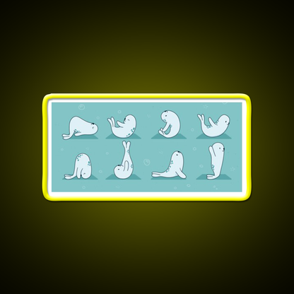 Seal Yoga Led Neon Sign For Wellness Space Rgb Color