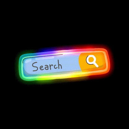 Search Bar Isolated Search Bar Symbol Man Cave Bar Led Neon Sign Rgb Color