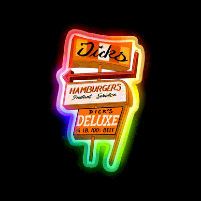 Seattle Hamburger Fast Food Led Neon Sign For Burger Place Rgb Color - LED neon sign close-up detail