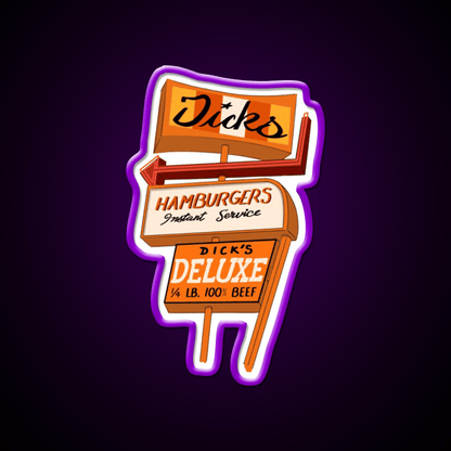 Seattle Hamburger Fast Food Led Neon Sign For Burger Place Rgb Color - Shineneon