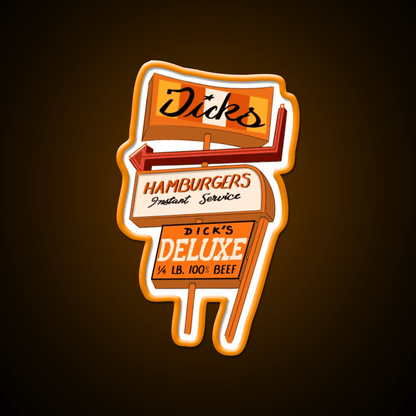 Seattle Hamburger Fast Food Led Neon Sign For Burger Place Rgb Color - Shineneon